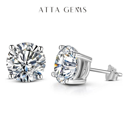 ATTAGEMS Sparkling Moissanite Earrings