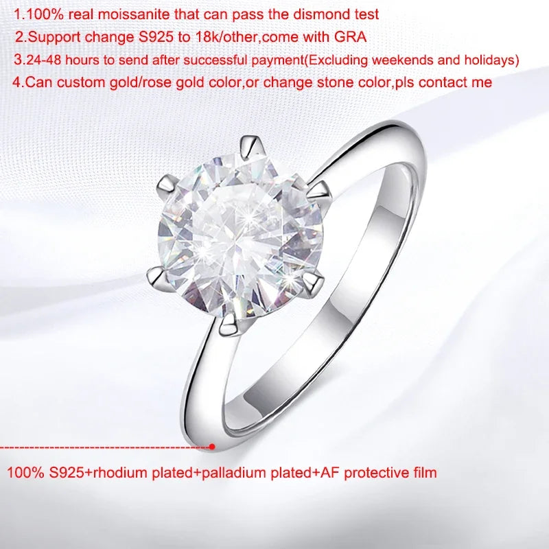 Brilliant Moissanite Solitaire Ring