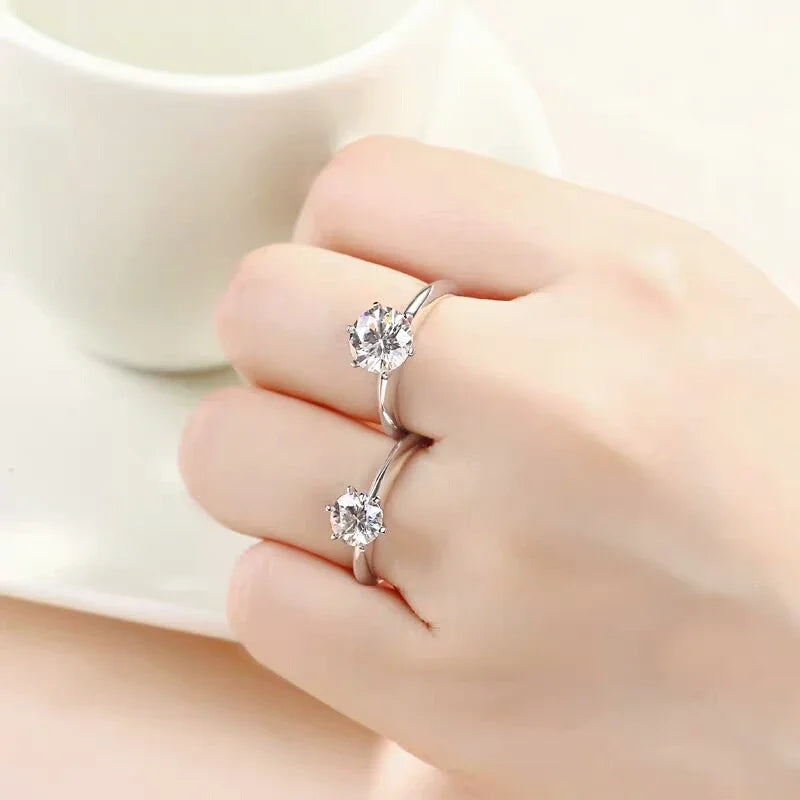 Brilliant Moissanite Solitaire Ring