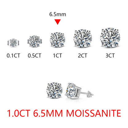 ATTAGEMS Sparkling Moissanite Earrings